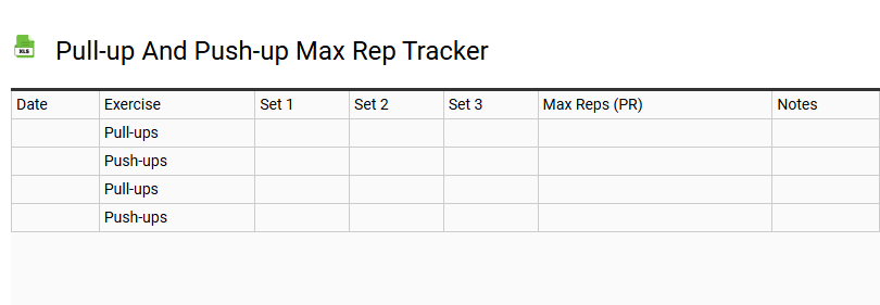 Pull-up and Push-up Max Rep Tracker