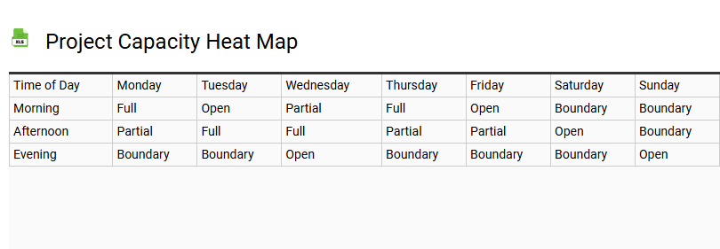 Project Capacity Heat Map
