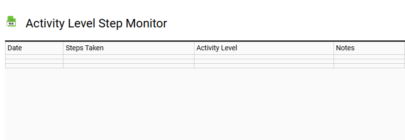 Activity Level Step Monitor