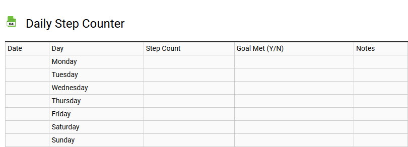 Daily Step Counter