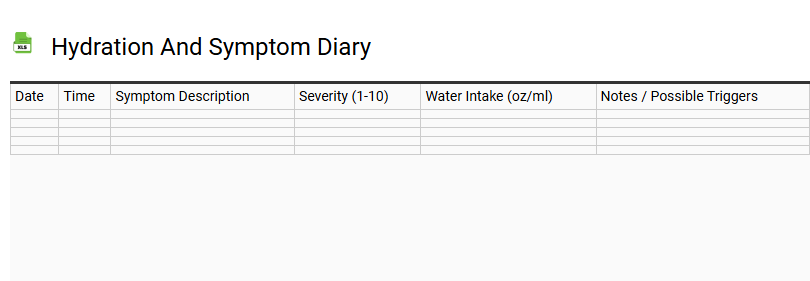 Hydration and Symptom Diary