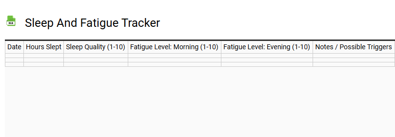 Sleep and Fatigue Tracker