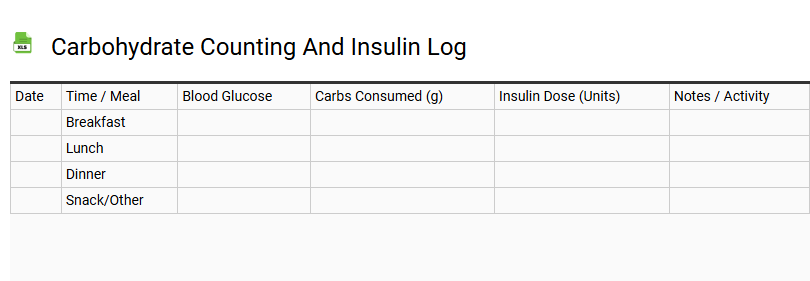 Carbohydrate Counting and Insulin Log