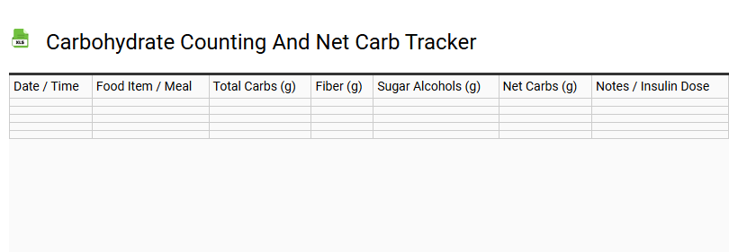 Carbohydrate Counting and Net Carb Tracker