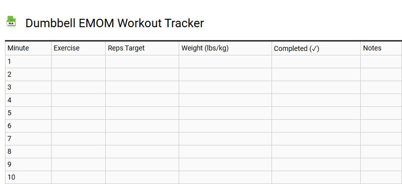 Dumbbell EMOM Workout Tracker