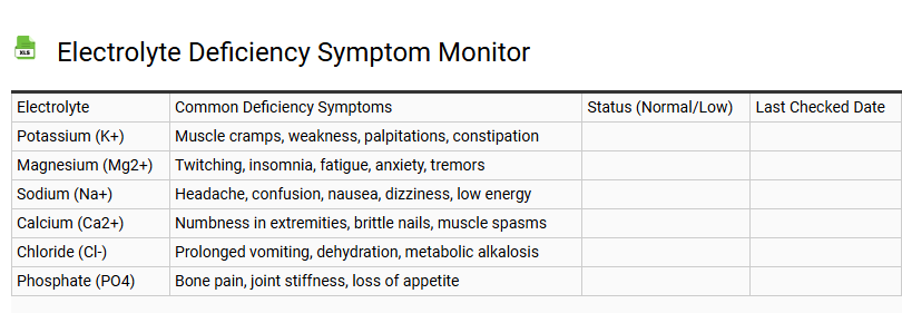Electrolyte Deficiency Symptom Monitor
