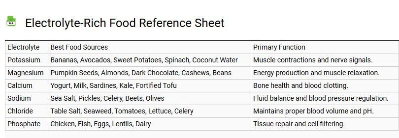 Electrolyte-Rich Food Reference Sheet