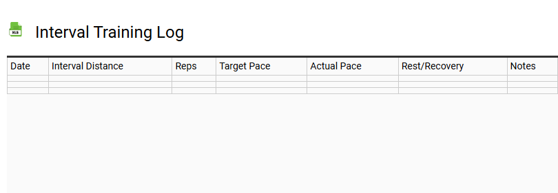 Interval Training Log