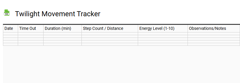 Twilight Movement Tracker