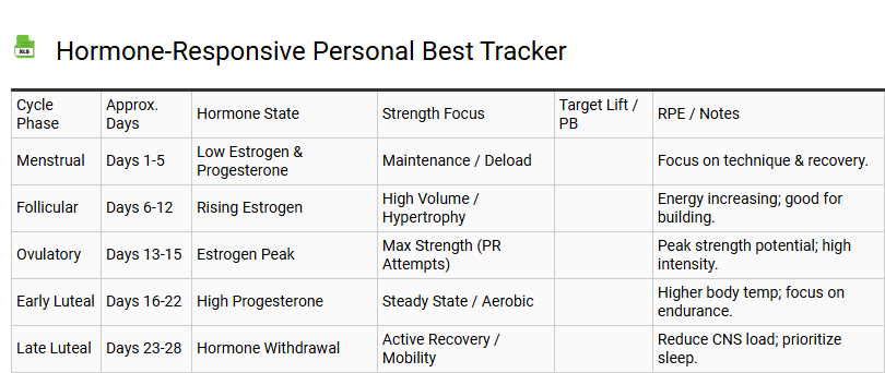 Hormone-Responsive Personal Best Tracker