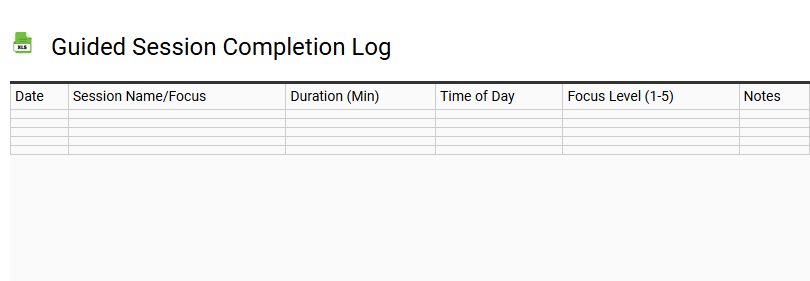 Guided Session Completion Log