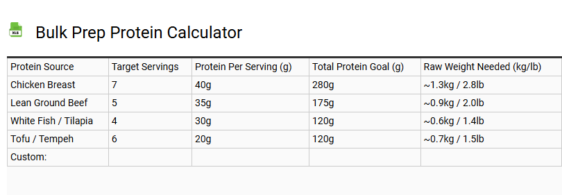 Bulk Prep Protein Calculator