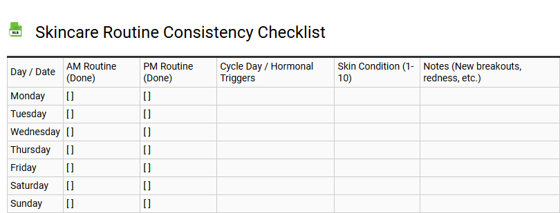 Skincare Routine Consistency Checklist