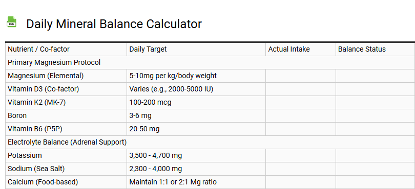 Daily Mineral Balance Calculator