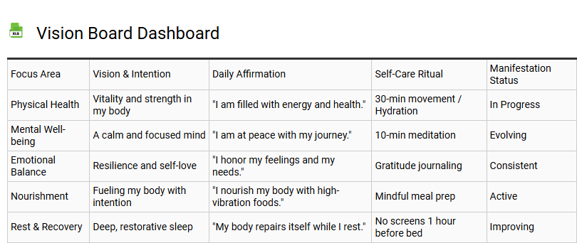 Vision Board Dashboard