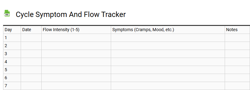 Cycle Symptom and Flow Tracker