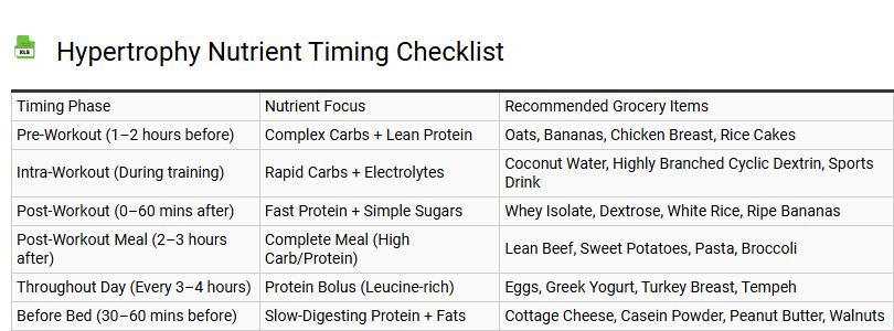 Hypertrophy Nutrient Timing Checklist