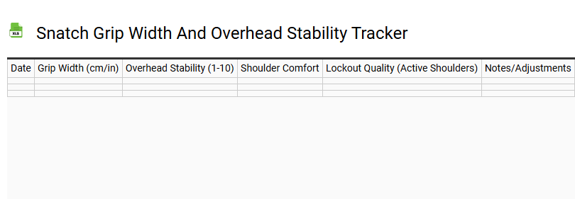 Snatch Grip Width and Overhead Stability Tracker