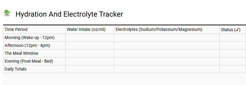 Hydration and Electrolyte Tracker