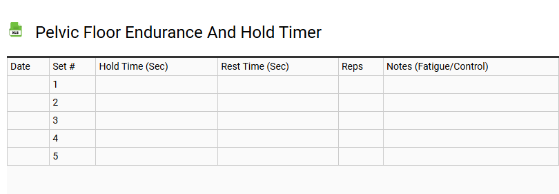 Pelvic Floor Endurance and Hold Timer