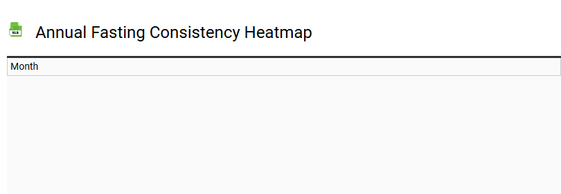 Annual Fasting Consistency Heatmap