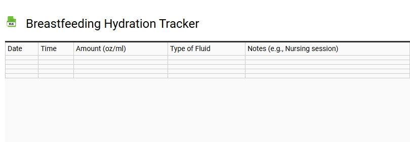 Breastfeeding Hydration Tracker
