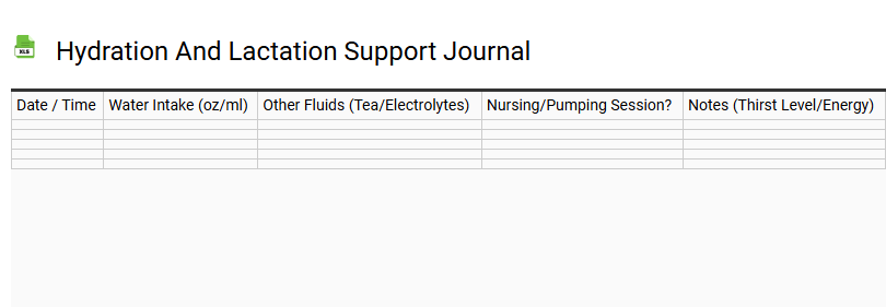 Hydration and Lactation Support Journal
