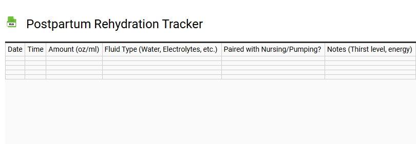 Postpartum Rehydration Tracker