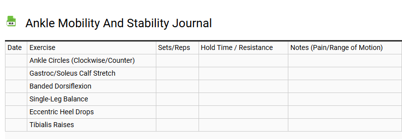 Ankle Mobility and Stability Journal