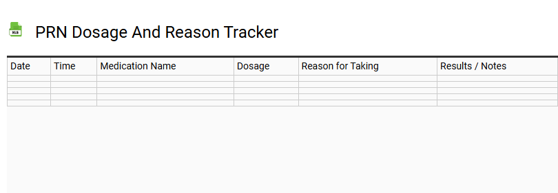 PRN Dosage and Reason Tracker