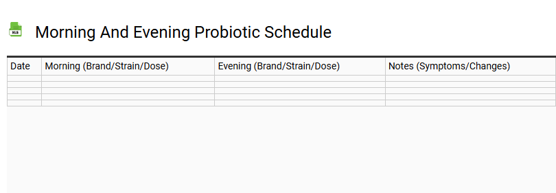 Morning and Evening Probiotic Schedule