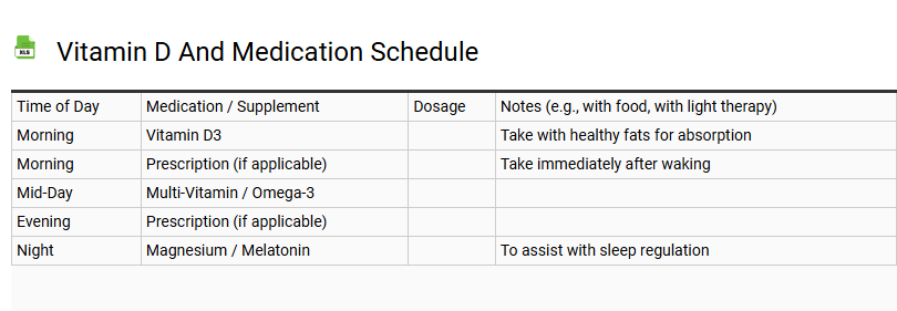 Vitamin D and Medication Schedule
