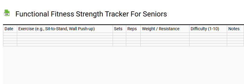 Functional Fitness Strength Tracker for Seniors