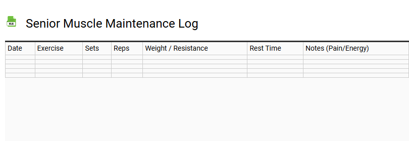 Senior Muscle Maintenance Log
