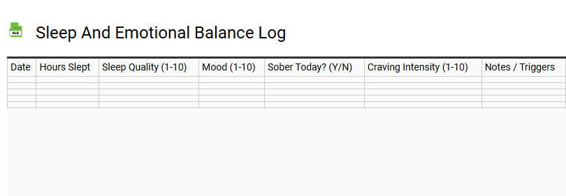 Sleep and Emotional Balance Log