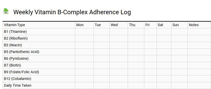 Weekly Vitamin B-Complex Adherence Log