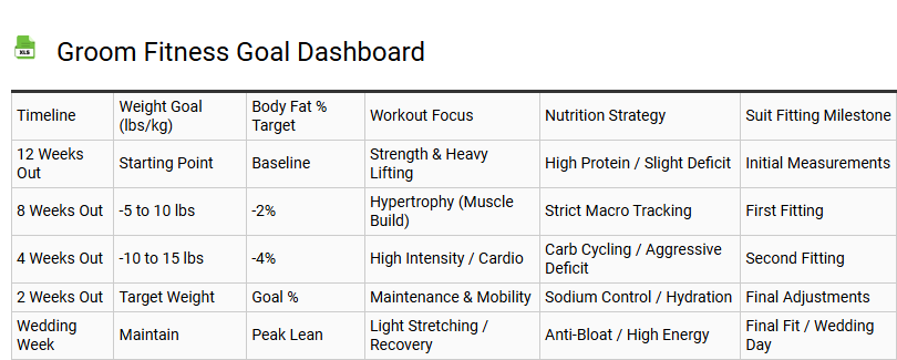 Groom Fitness Goal Dashboard