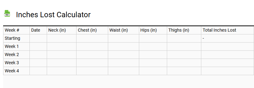 Inches Lost Calculator