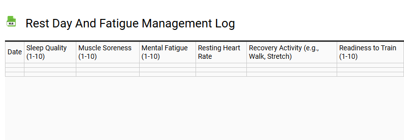 Rest Day and Fatigue Management Log