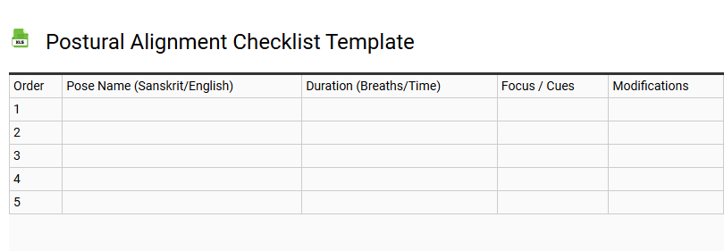 Postural Alignment Checklist Template