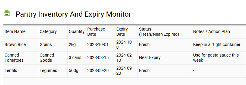 Pantry Inventory and Expiry Monitor