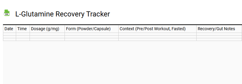 L-Glutamine Recovery Tracker