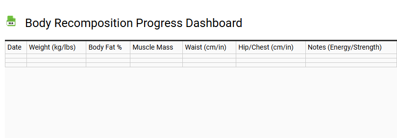 Body Recomposition Progress Dashboard