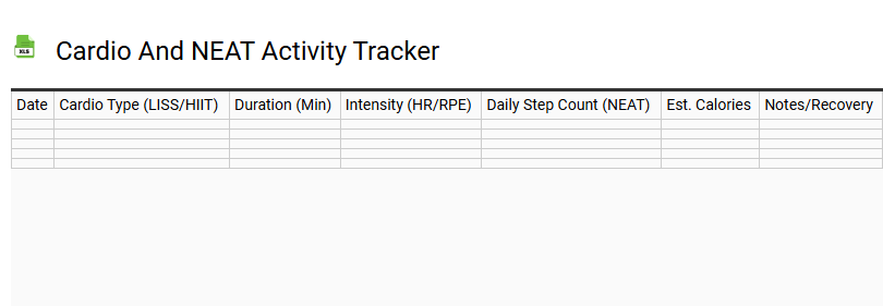 Cardio and NEAT Activity Tracker