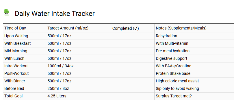 Daily Water Intake Tracker