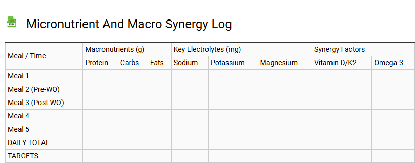 Micronutrient and Macro Synergy Log