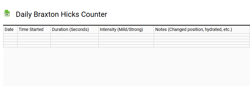 Daily Braxton Hicks Counter