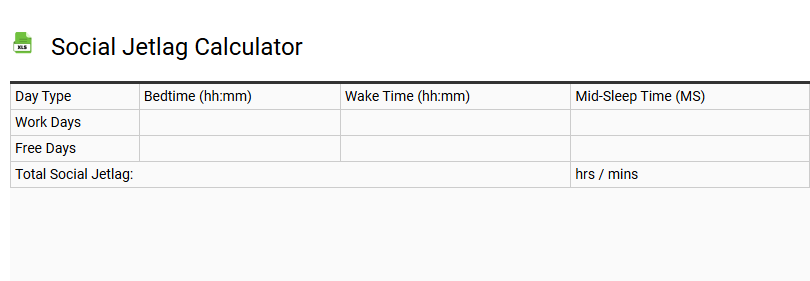 Social Jetlag Calculator