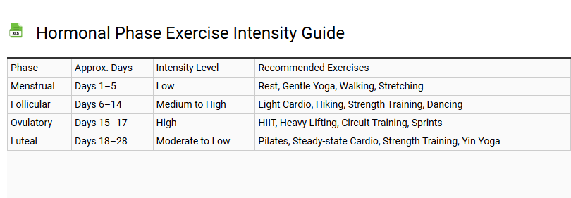 Hormonal Phase Exercise Intensity Guide