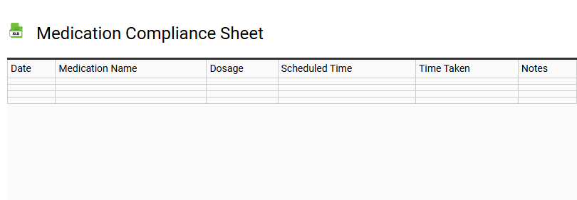 Medication Compliance Sheet